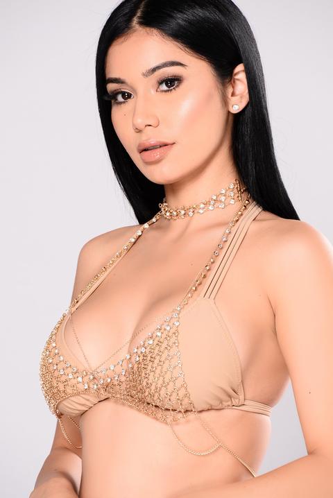 Bling Bling Chain Bra - Gold