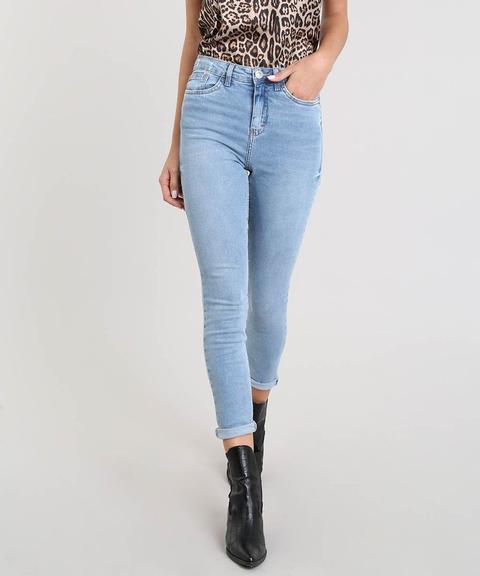 Calça Jeans Feminina Super Skinny Cintura Alta