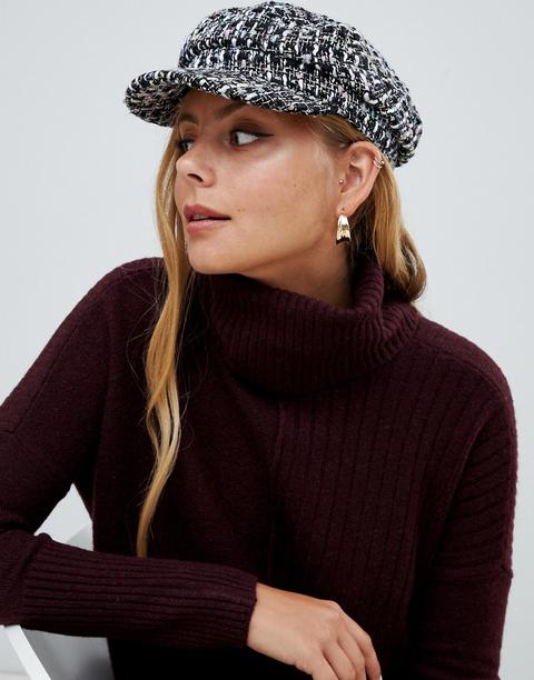 Miss Selfridge - Berretto Baker Boy In Tweed - Multicolore