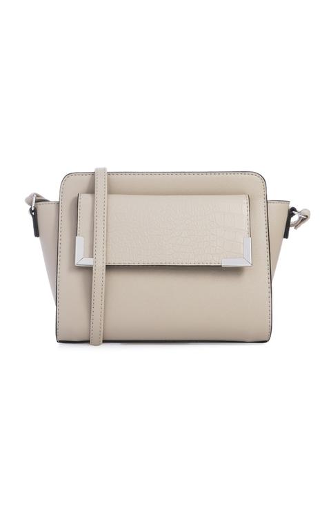 Bolso Cruzado Cuadrado Crema