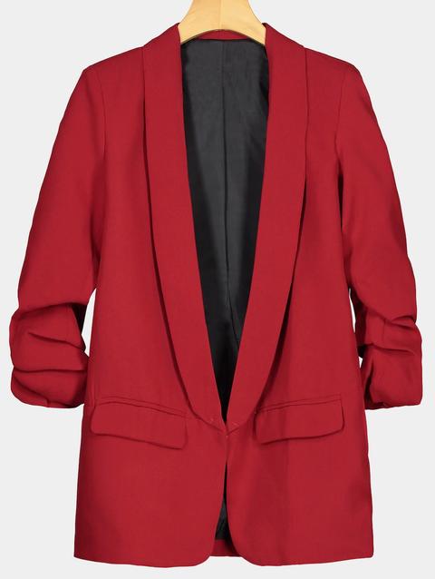 Blazer Abbellito Della Tasca Del Faux White Black Red