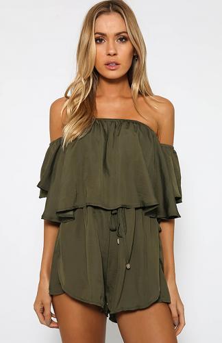 Alter Ego Playsuit - Khaki