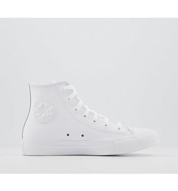 Converse All Star Hi Leather White Mono