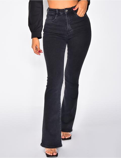 Jeans Taille Haute À Patte D'eph / 37253 -
