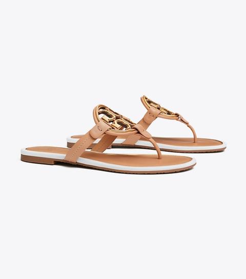 Miller Metal-logo Sandal, Leather