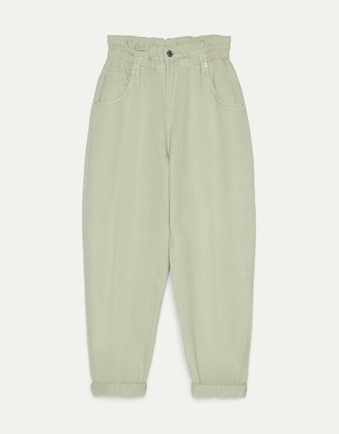 Pantalón Slouchy Con Cintura Elástica