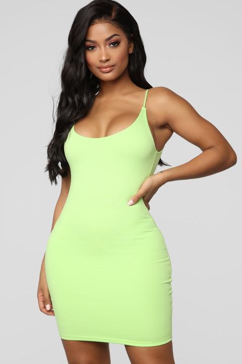 Julianna Body Sculpting Dress - Lime