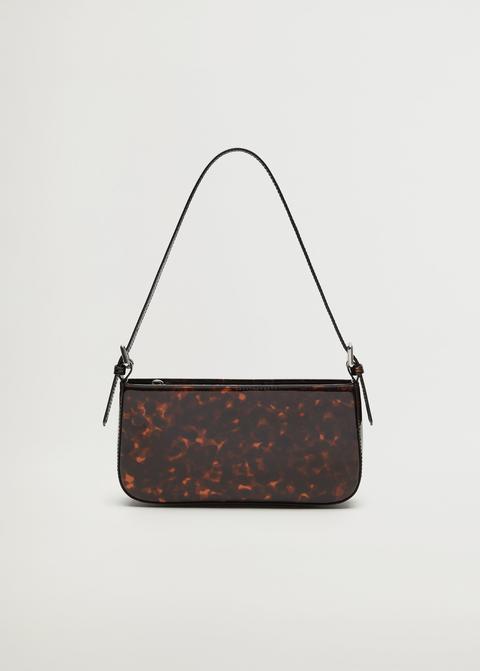 Bolso Baguette Efecto Carey