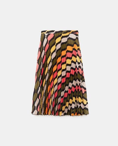 Pleated Skirt With Print