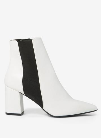 Womens White 'annika' Chelsea Boots- White, White