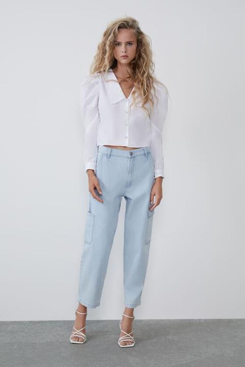 Pantalón Cargo Denim