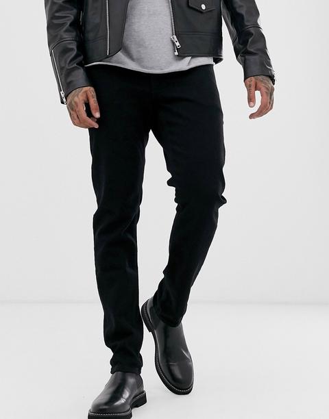Asos Design Stretch Slim Jeans In Black