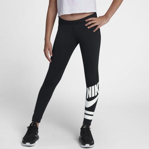 Leggings Con Grafica Nike Sportswear - Ragazza - Nero