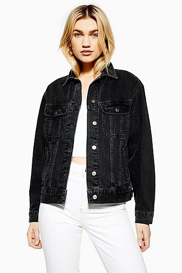 Oversize-jeansjacke - Ausgewaschenes Schwarz