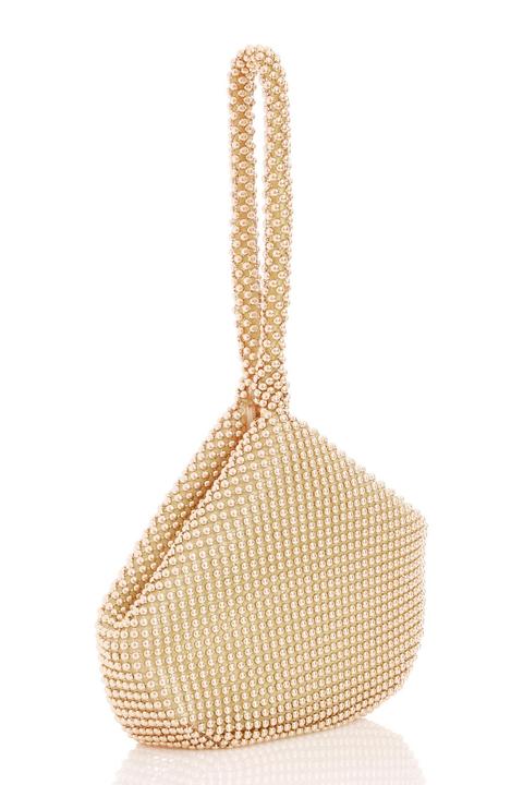 Gold Beaded Pouch Bag