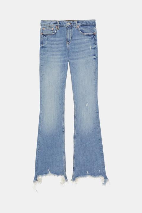 Zw Premium Skinny Flare Jeans In Sunrise Blue