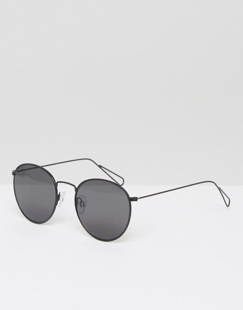 Weekday Explore Round Sunglasses-black