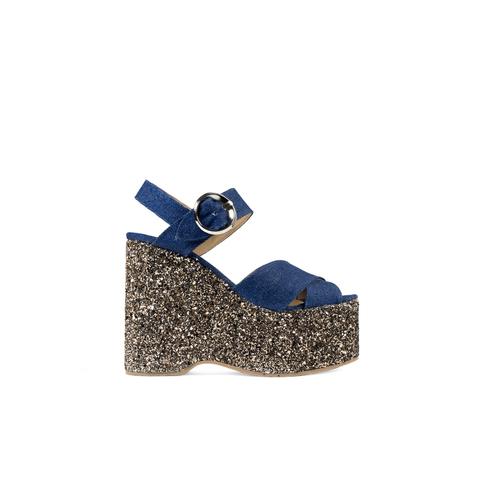 Sandalia Denim Glitter Xxl