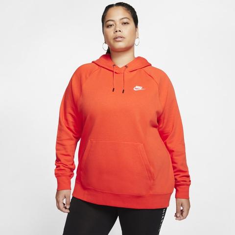 Nike Talla Grande - Sportswear Essential Sudadera Con Capucha De Tejido Fleece - Mujer - Naranja