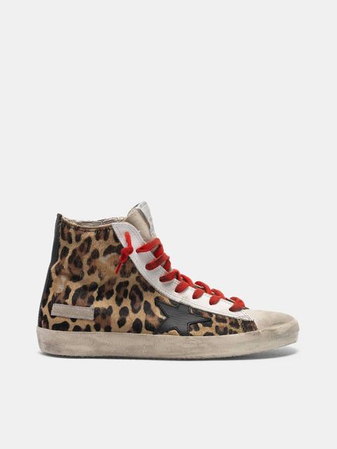 Zapatillas Deportivas Francy De Piel De Potro Con Motivo Leopardo