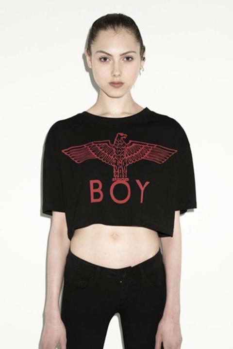 Boy Eagle Croptop - Black/red