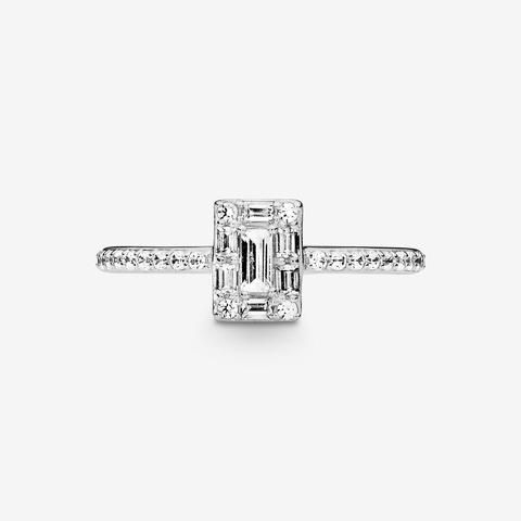 Pandora silver sale square ring