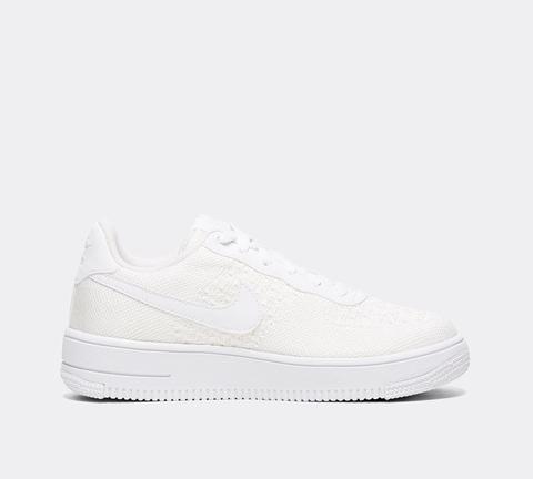 air force 1 flyknit white junior