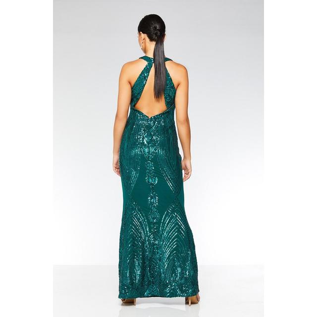 quiz bottle green maxi dress