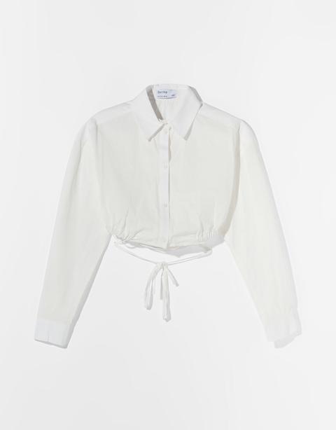 Camisa Popelín Cropped Lazada