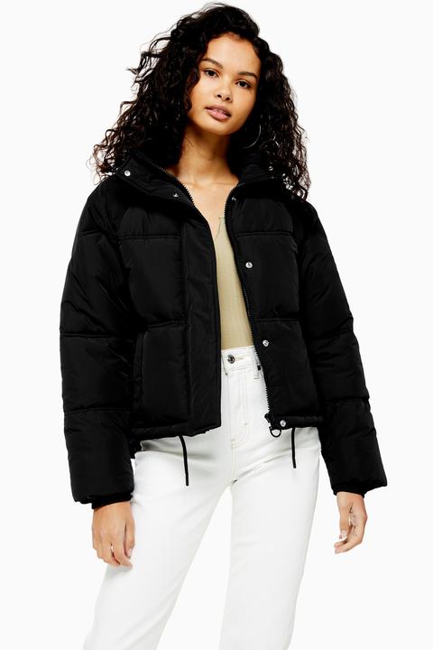 Womens Classic Black Padded Puffer Jacket - Black, Black from Topshop ...
