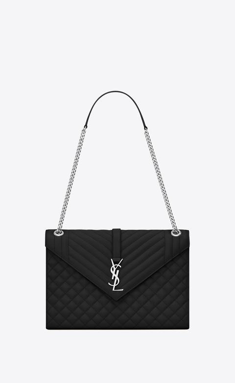 Envelope Large Bag In Mix Matelassé Grain De Poudre Embossed Leather