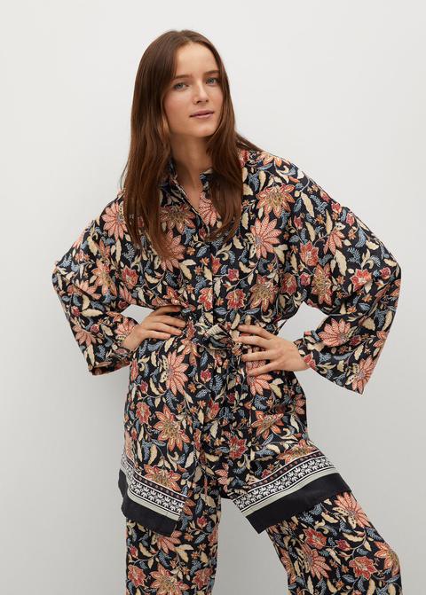 Vestido Kimono Estampado Floral
