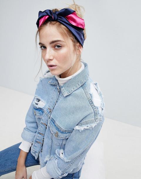 Asos - Foulard A Blocchi Di Colore - Multicolore