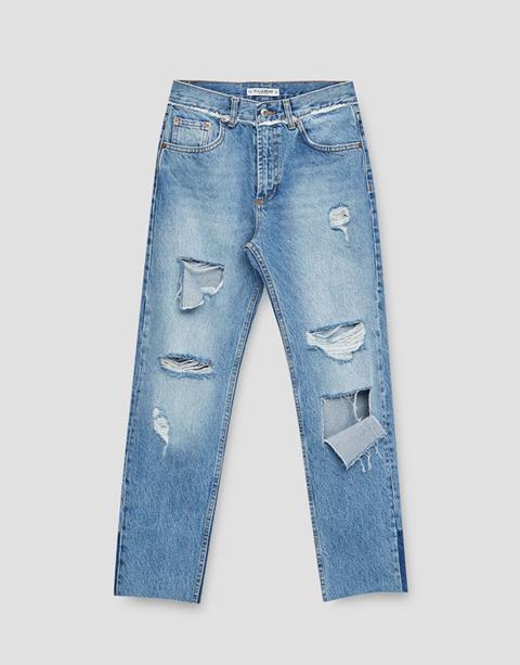 Jeans Dritti Strappi