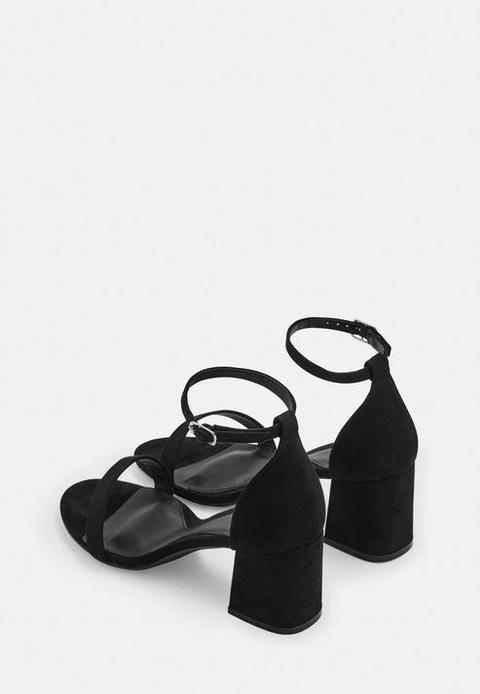 black block barely there heels