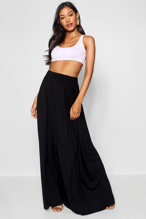 basic jersey maxi skirt