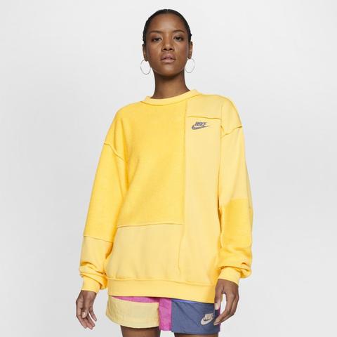 Nike Sportswear Icon Clash Sudadera De Tejido Fleece - Mujer - Amarillo