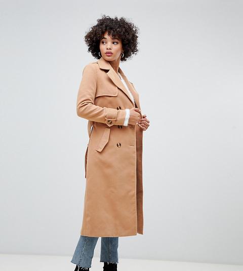 Missguided - Trench Cammello - Marrone