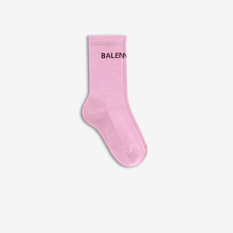 Calcetines Altos Con Logotipo "balenciaga" En La Parte Delantera Del Tobillo