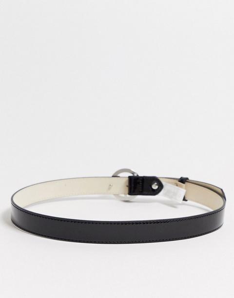 valentino by mario valentino circular logo buckle leather belt