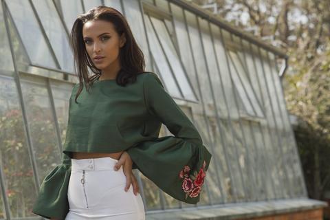 Green Flower Top