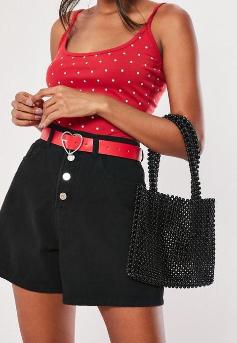 Black Beaded Bag, Black