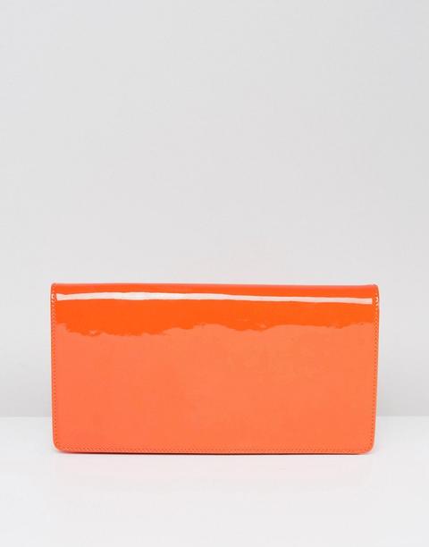 Asos - Pochette Lunga Strutturata E Verniciata - Arancione