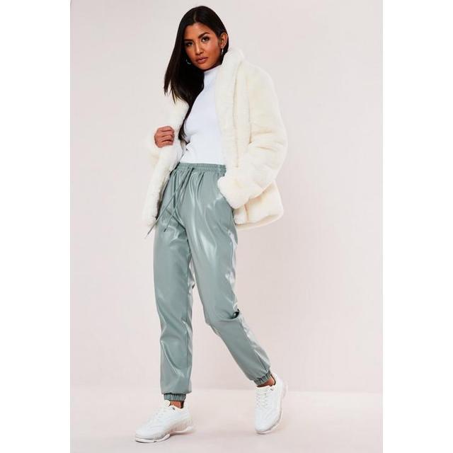 faux leather joggers petite