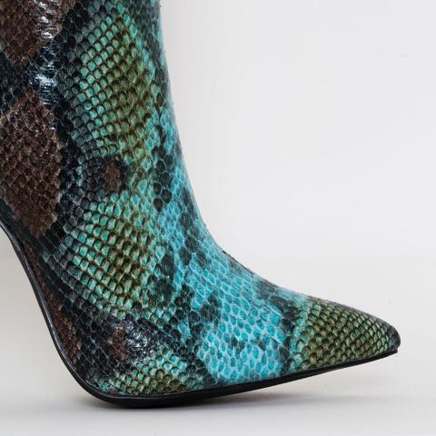 blue snake boots