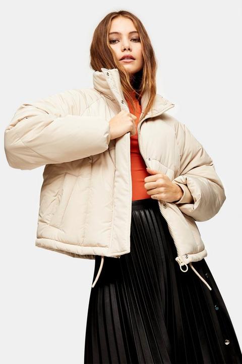 Ecru Padded Puffer Jacket