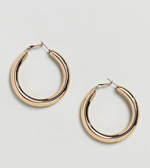 Weekday Thick Hoop Earrings-gold