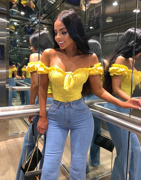 Sicily Ruffled Top - Yellow