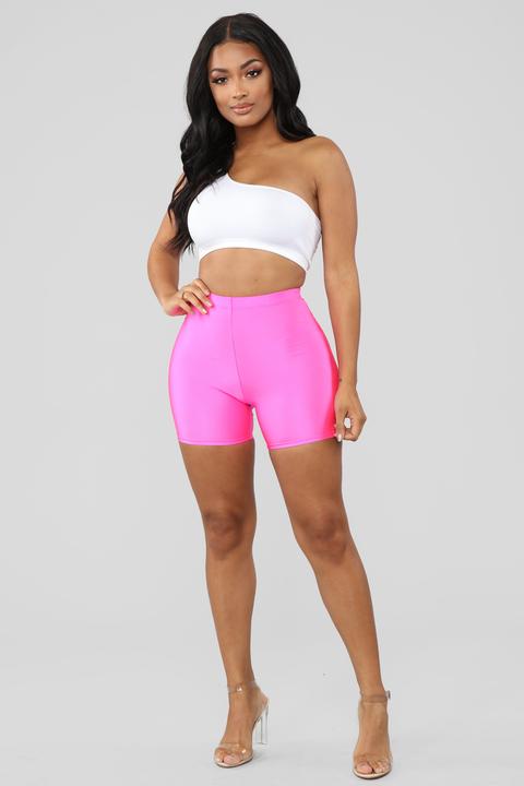 biker shorts at pink