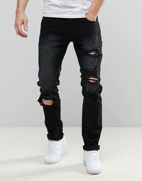 jeans skinny strappati
